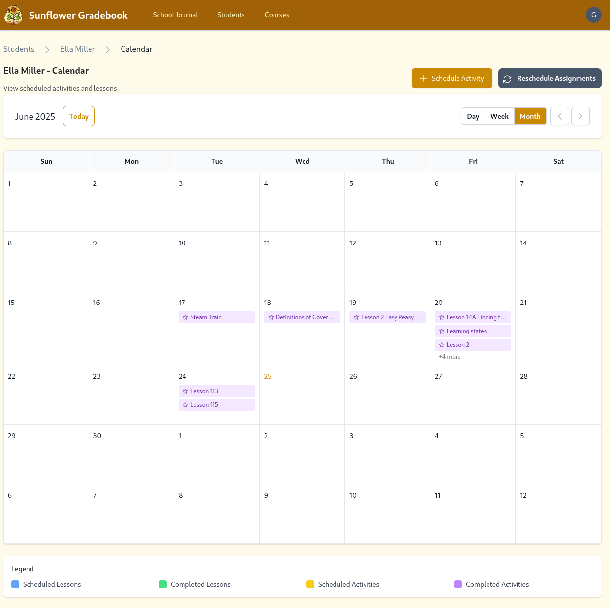 Student Calendar
